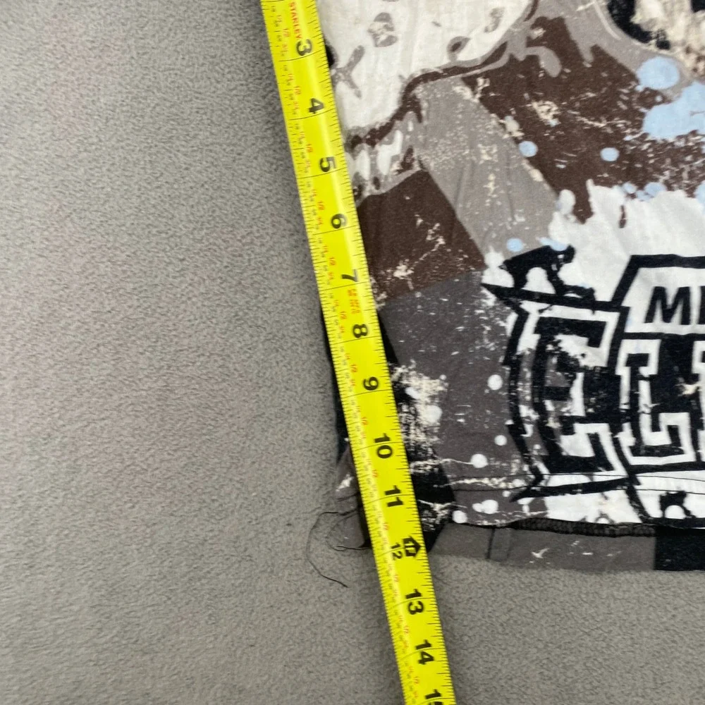 MMA Elite Mens Skull Print Boxer Shorts Grey Blue Y2K Grunge Size S 28-30